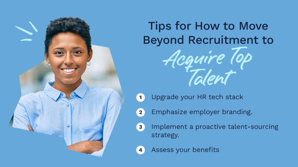 Tips for how to move beyond recruitment (as explained below)